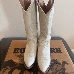 Idyllwind Cream Leather Heeled Boots